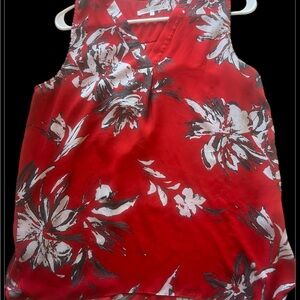 Violet & Claire Red Floral Blouse